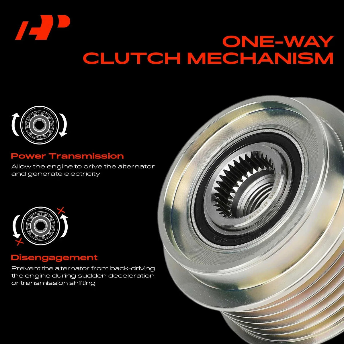 Alternator Clutch Pulley for Ford Crown Victoria Mercury (1992–2011)