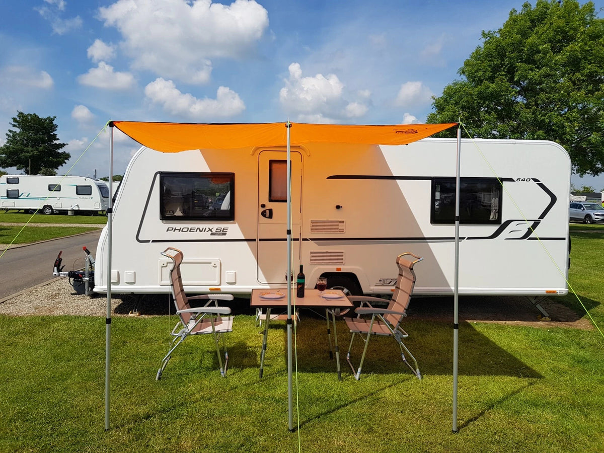 Awning Canopy for Caravan Campervan (2.4m x 3m) - Orange
