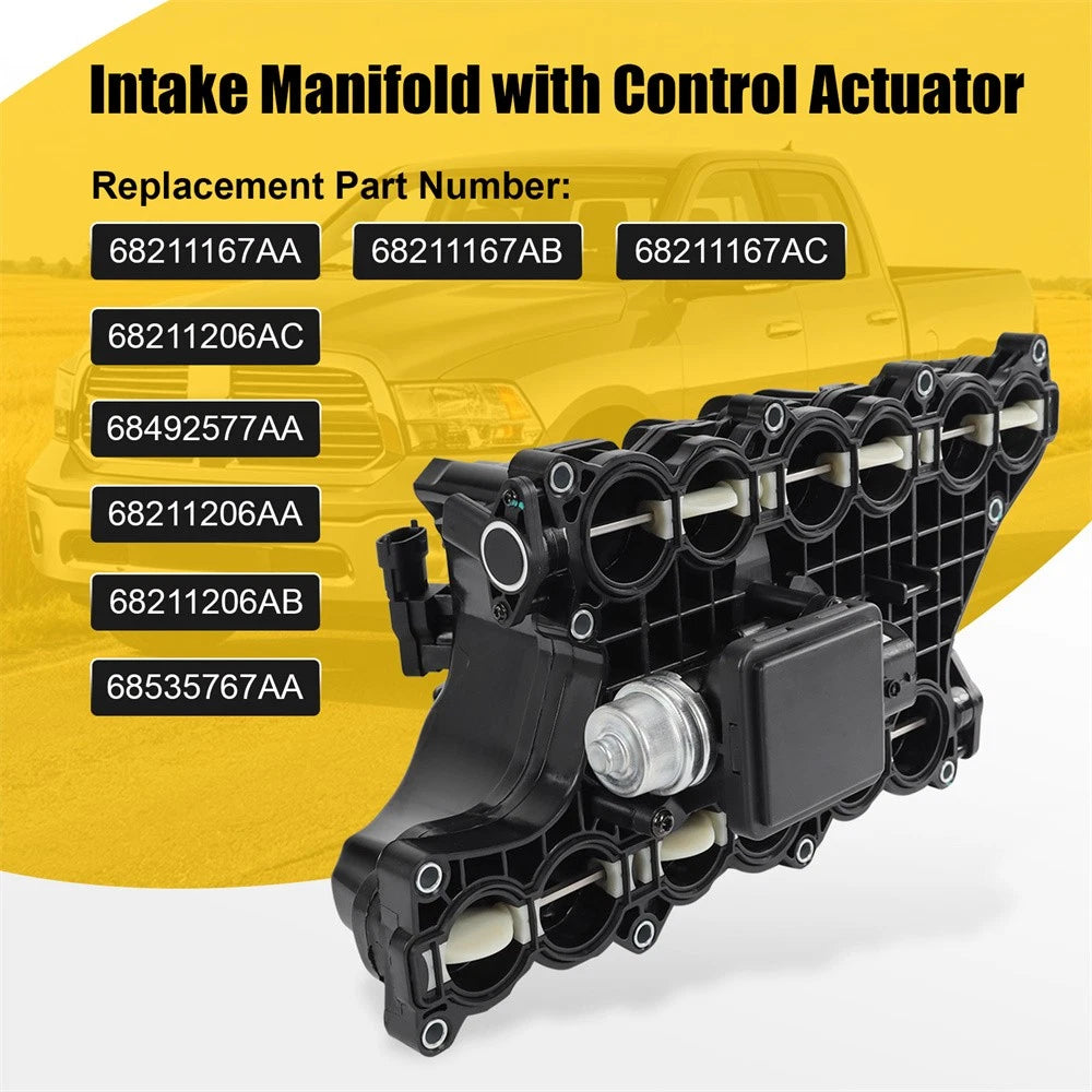 Intake Manifold with Control Actuator for Ram 1500 2014–2018 (68211206AC, 68535767AA)