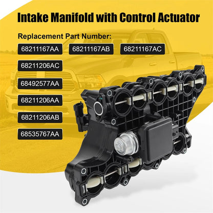 Intake Manifold with Control Actuator for Ram 1500 2014–2018 (68211206AC, 68535767AA)