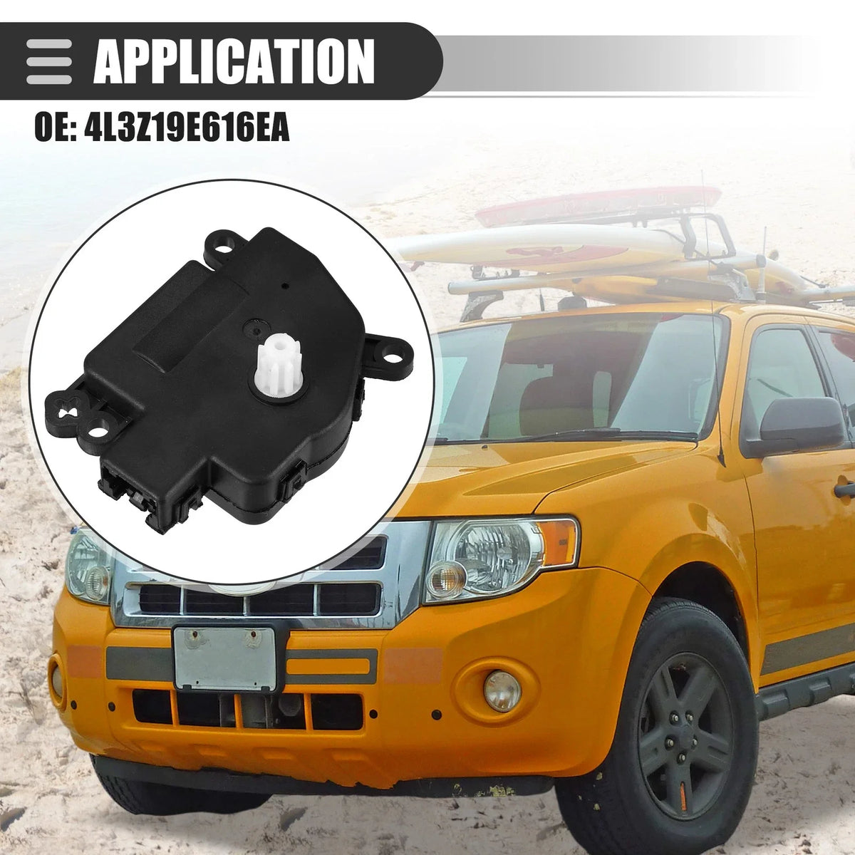 2 Pcs HVAC Heater Air Door Blend Actuator for Ford Escape (2008–2012) 767153096068