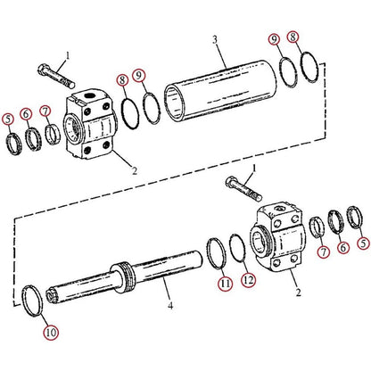 Steering Hydraulic Cylinder Seal Kit for John Deere JD 300D 310D 310G