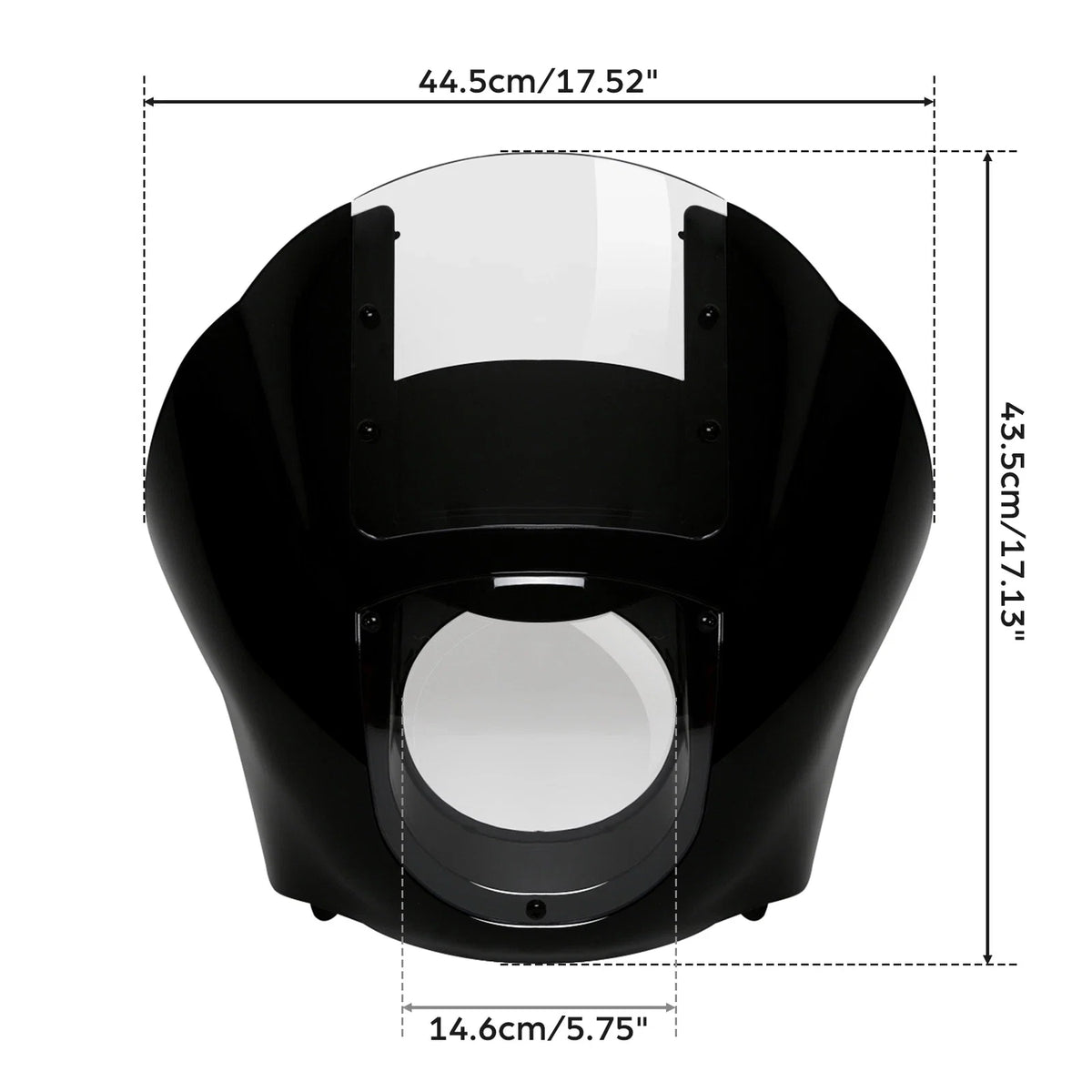 Clear Vivid Black Quarter Fairing for Harley Sportster (1988–Present), Dyna (1995–2005)