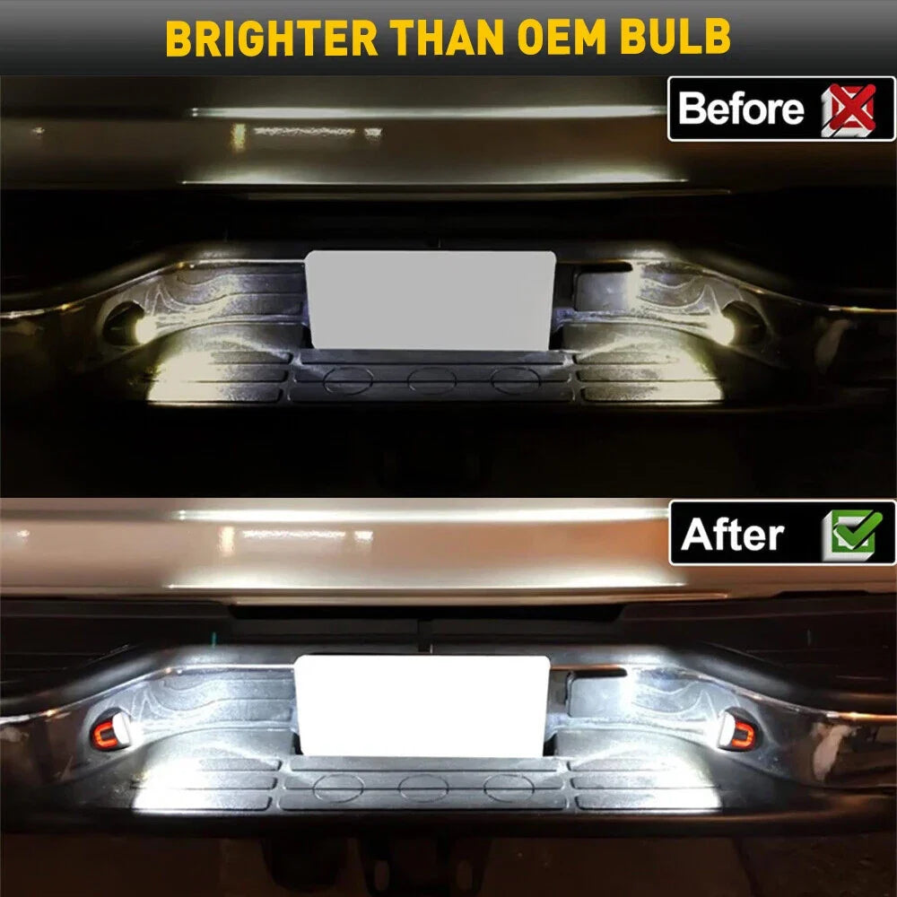 LED Tube License Plate Lights for Chevy Silverado GMC Sierra 1500 2500
