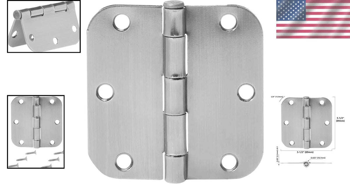 Set of 18 Satin Nickel Door Hinges 3.5" x 3.5"
