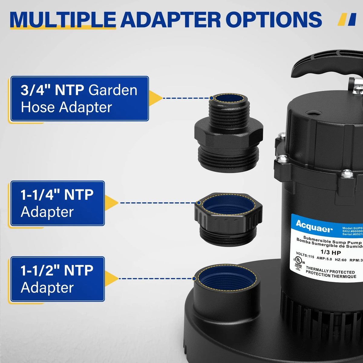 Submersible Water Pump for Clean Dirty Basement Garden Pool (2010–2023)