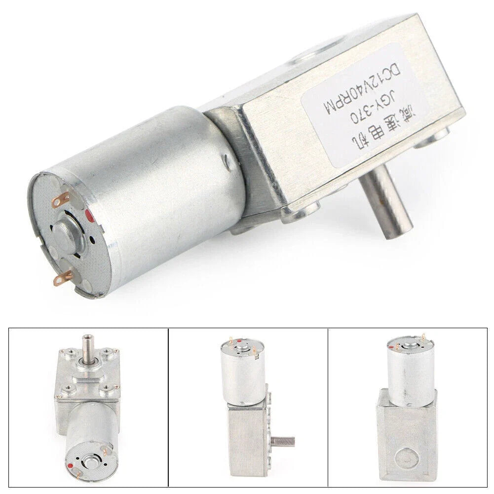 Reversible 40RPM 35MA Turbo Worm Geared Motor DC 12V