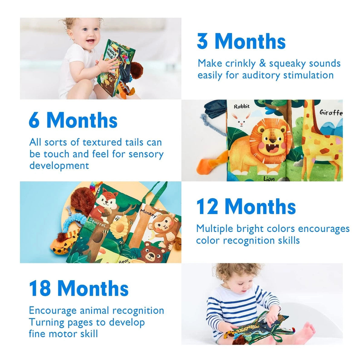 Infant Tummy Time Book for Baby (0-6 Months)