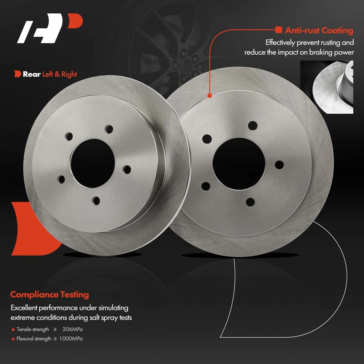 Rear Disc Brake Rotor for Ford F-150, Expedition, Lincoln Navigator (1999)