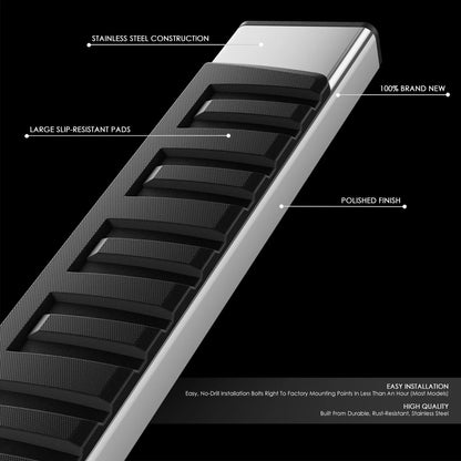 Stainless Steel Side Step Bars for Ram 1500 Quad Cab (2019–2024)