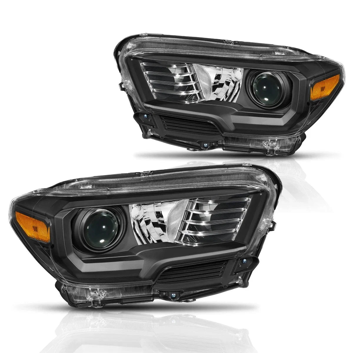 Projector Headlights for Tacoma (2016–2020) Black Housing Amber Side