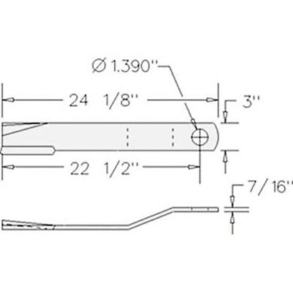 24.75" Replacement Suction Blade for Rhino Rotary Cutters