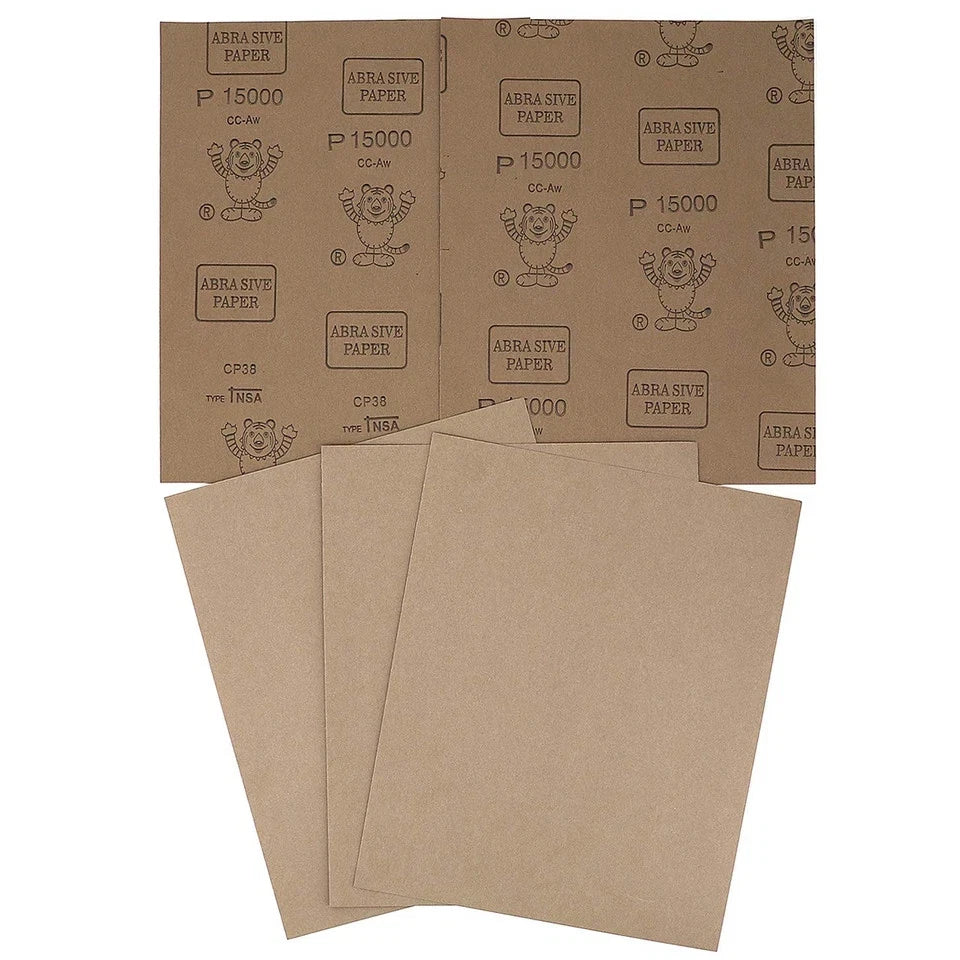5 Sheets 9x11 Inch Wet or Dry Sandpaper, 15000 Grit Extra Fine