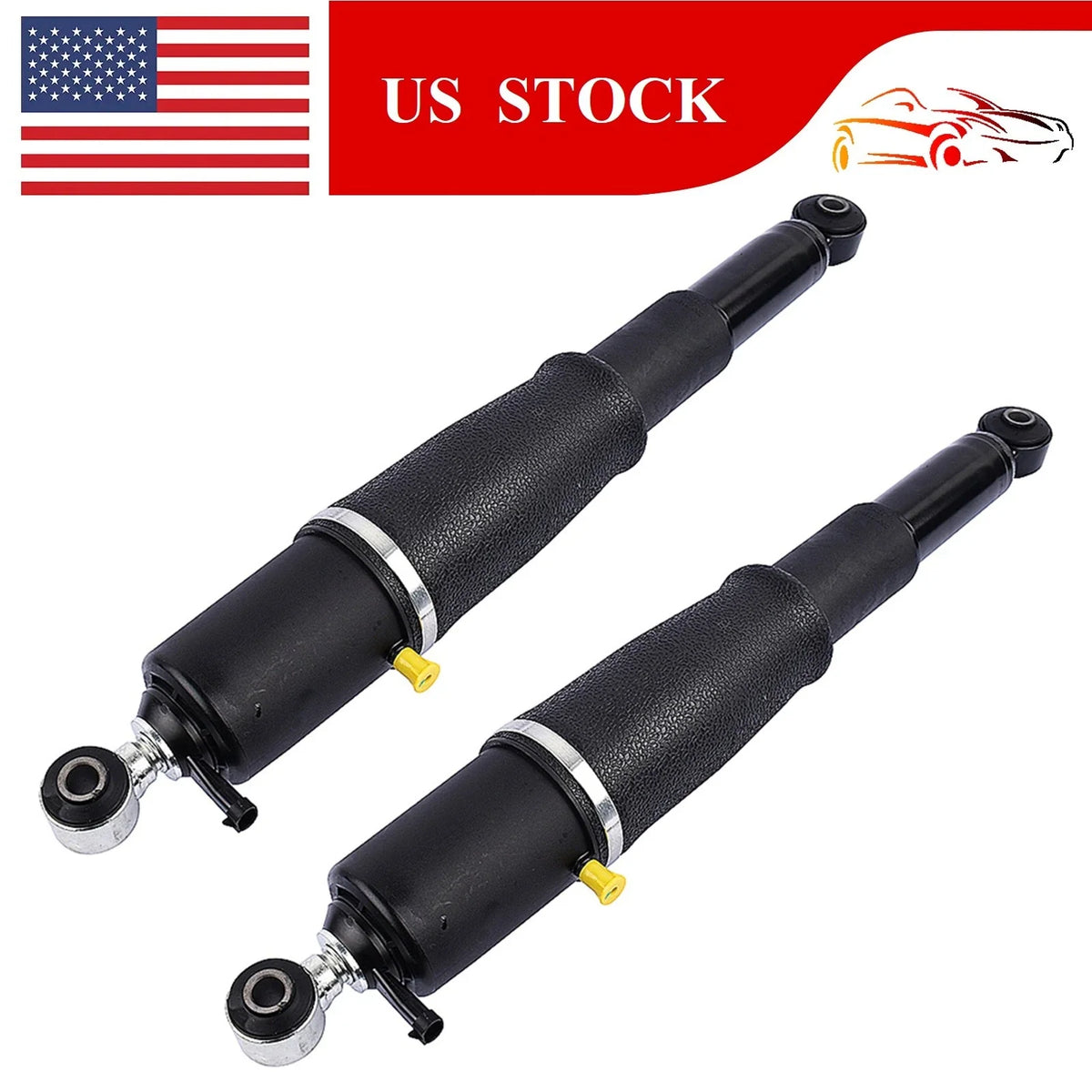 Pair Rear Air Suspension Strut Shocks for GMC Chevy Cadillac Escalade (2000–2014)