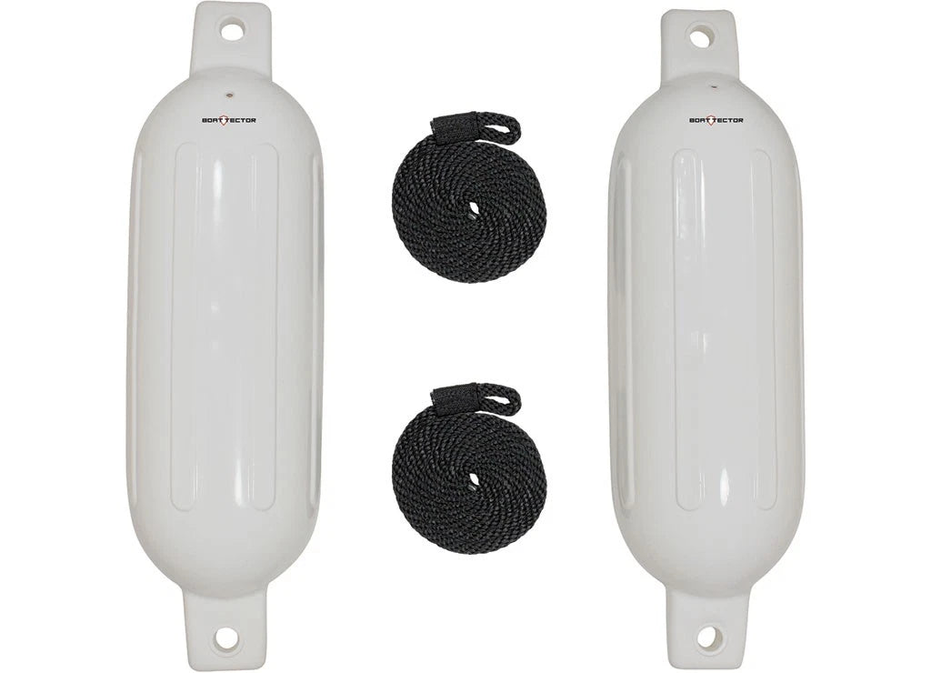 2X Inflatable Fender for Boat (3006.7372) 45" x 16", White