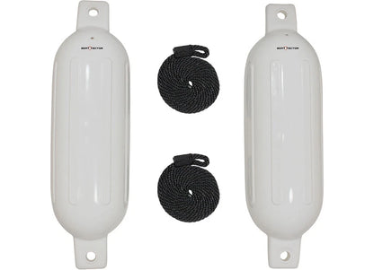 2X Inflatable Fender for Boat (3006.7372) 45" x 16", White