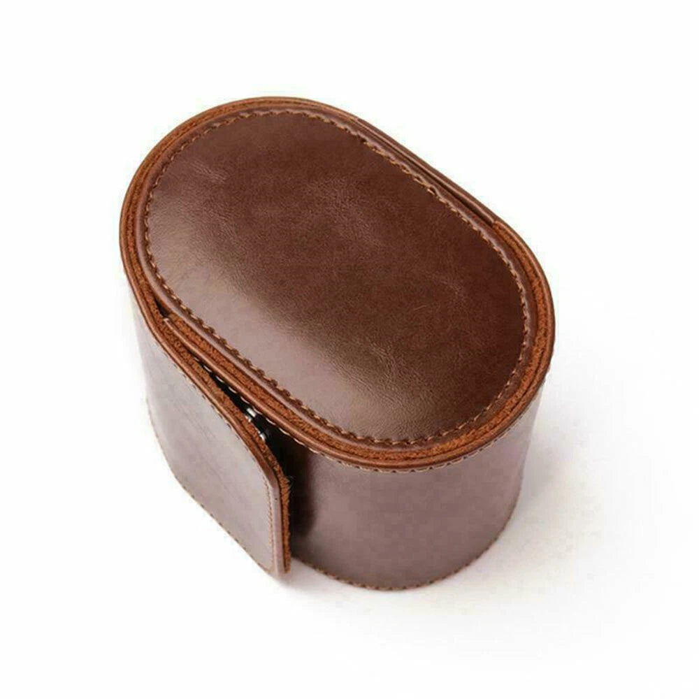 Watch Box for Portable Storage Wristwatch Case (Single, Brown)