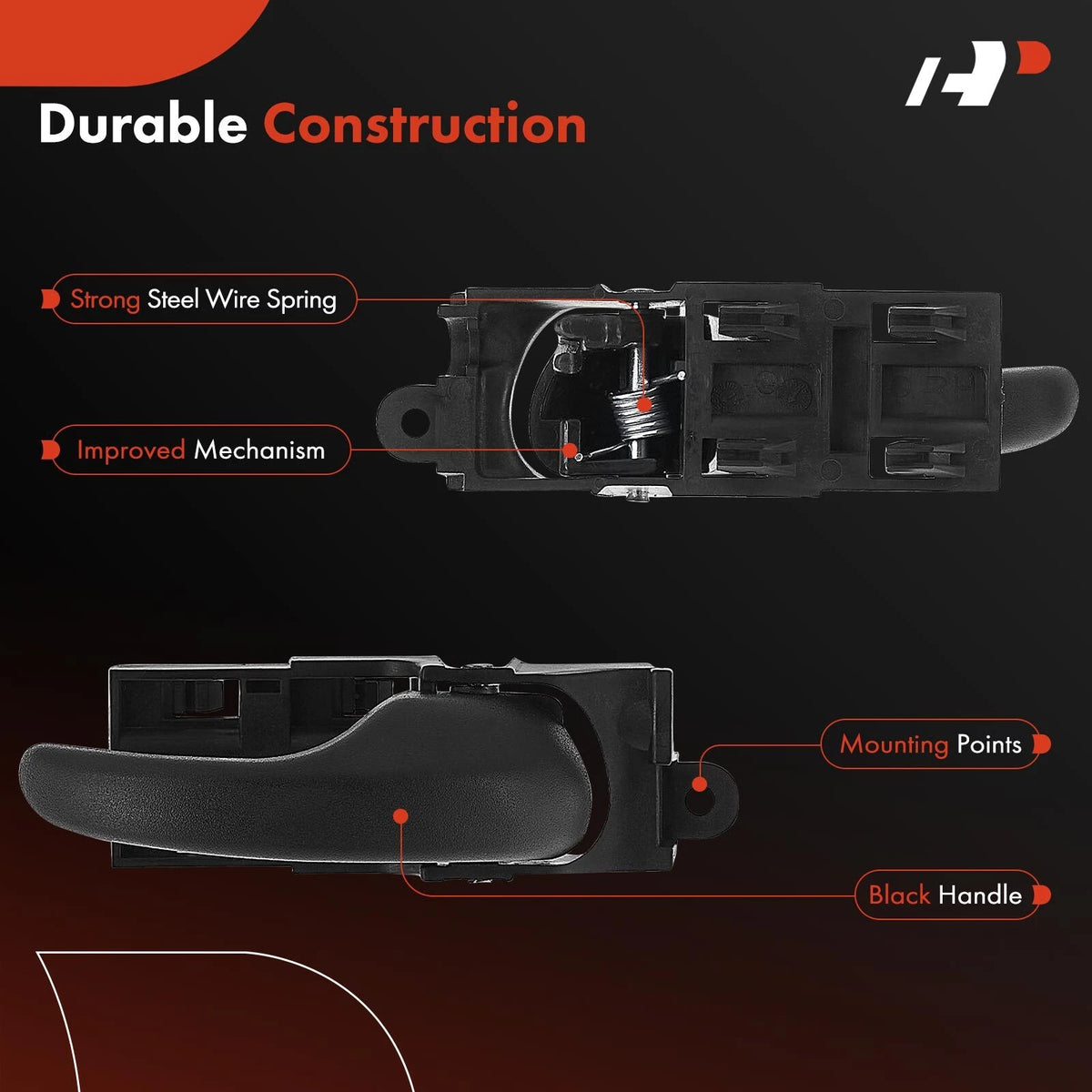 Front Right Interior Door Handle for Ford F-150 F-250 (2004–2008) XL3Z1521818AA, 82178