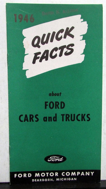 Sales Brochure for 1946 Ford Cars & Trucks (1946)