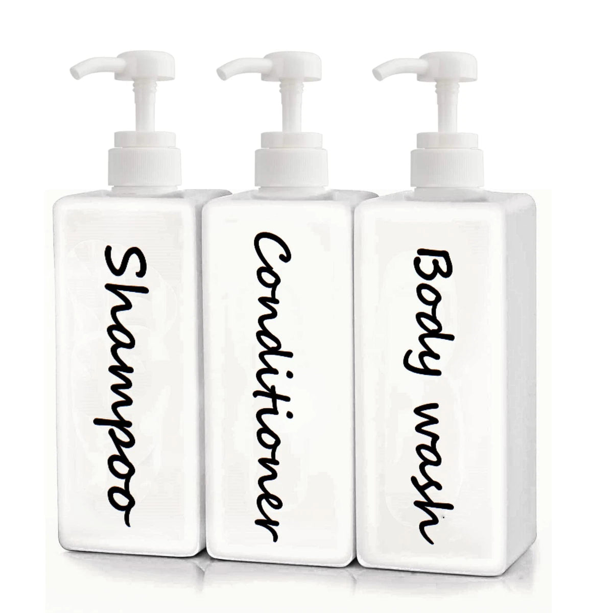 Set of 3 Shampoo and Conditioner Dispensers for Modern Use