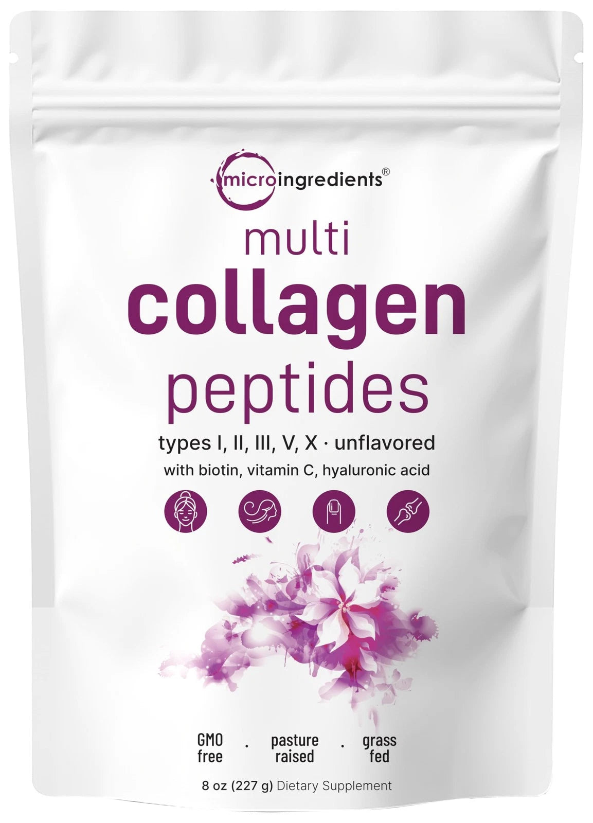Micro Ingredients Multi Collagen Peptides Powder 8oz (Pack of 1)