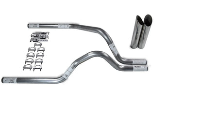 2.5" Dual Truck Exhaust Kit for Dodge Dakota (1997–2005) No Muffler Slash Tips