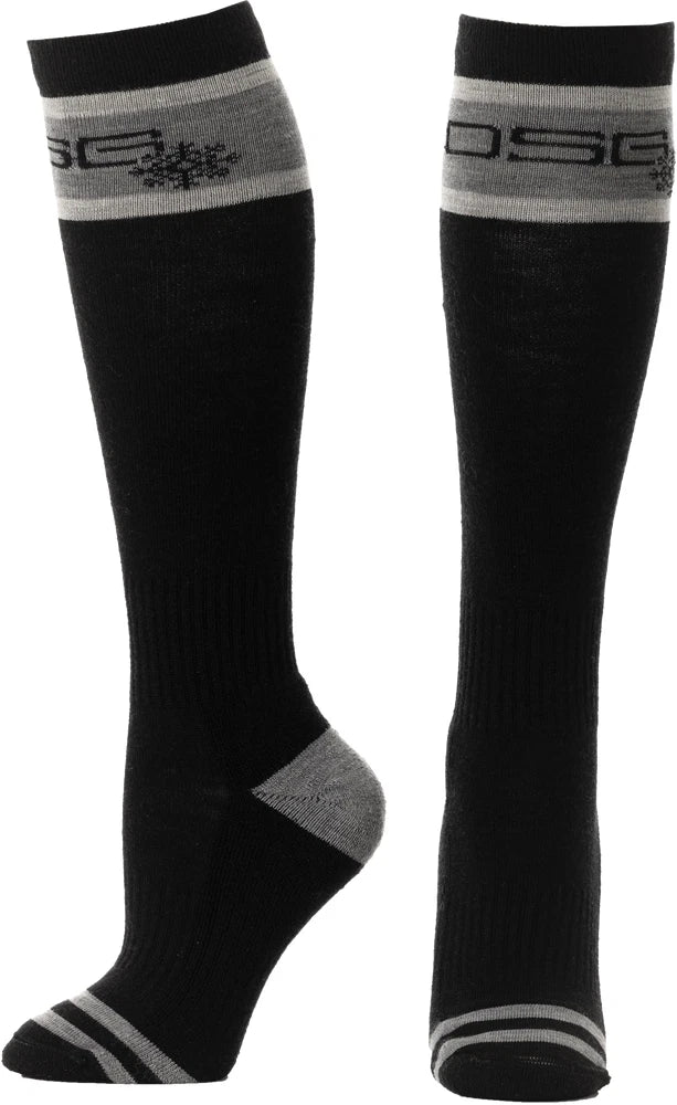Women's DSG Snowmobile Mid Weight Socks - Black (462-0807)
