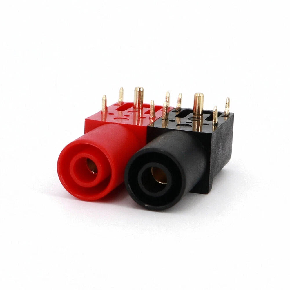 100Pairs Gold-Plated 4mm Right Angle PCB Banana Socket