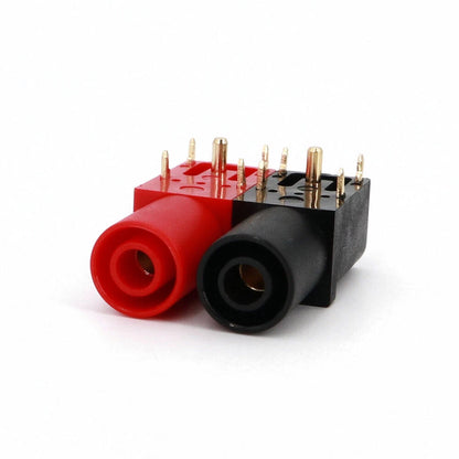 100Pairs Gold-Plated 4mm Right Angle PCB Banana Socket