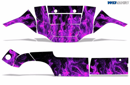 Flames Graphics Kit Decal Sticker for Yamaha Golf Cart (1995–2006)
