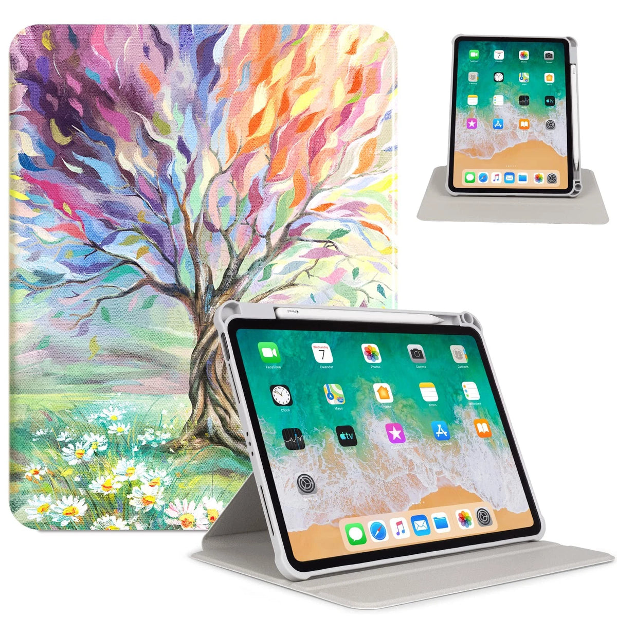 Rotating Case for iPad Air 5th/4th (2022–2020) - 11in Pencil Holder