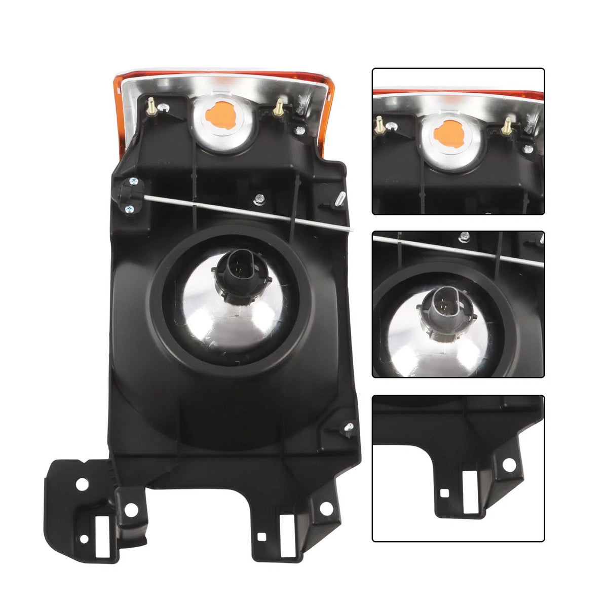Set of 2 Headlights for Ford F150 F250 Bronco (1987–1991) E9TZ13008F E9TZ13008E E9TZ13008C E9TZ13008D