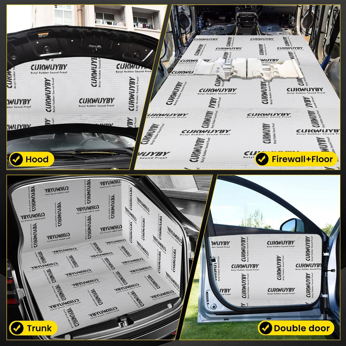 Butyl Sound Deadening Material for Cars (36 sqft) - Silver