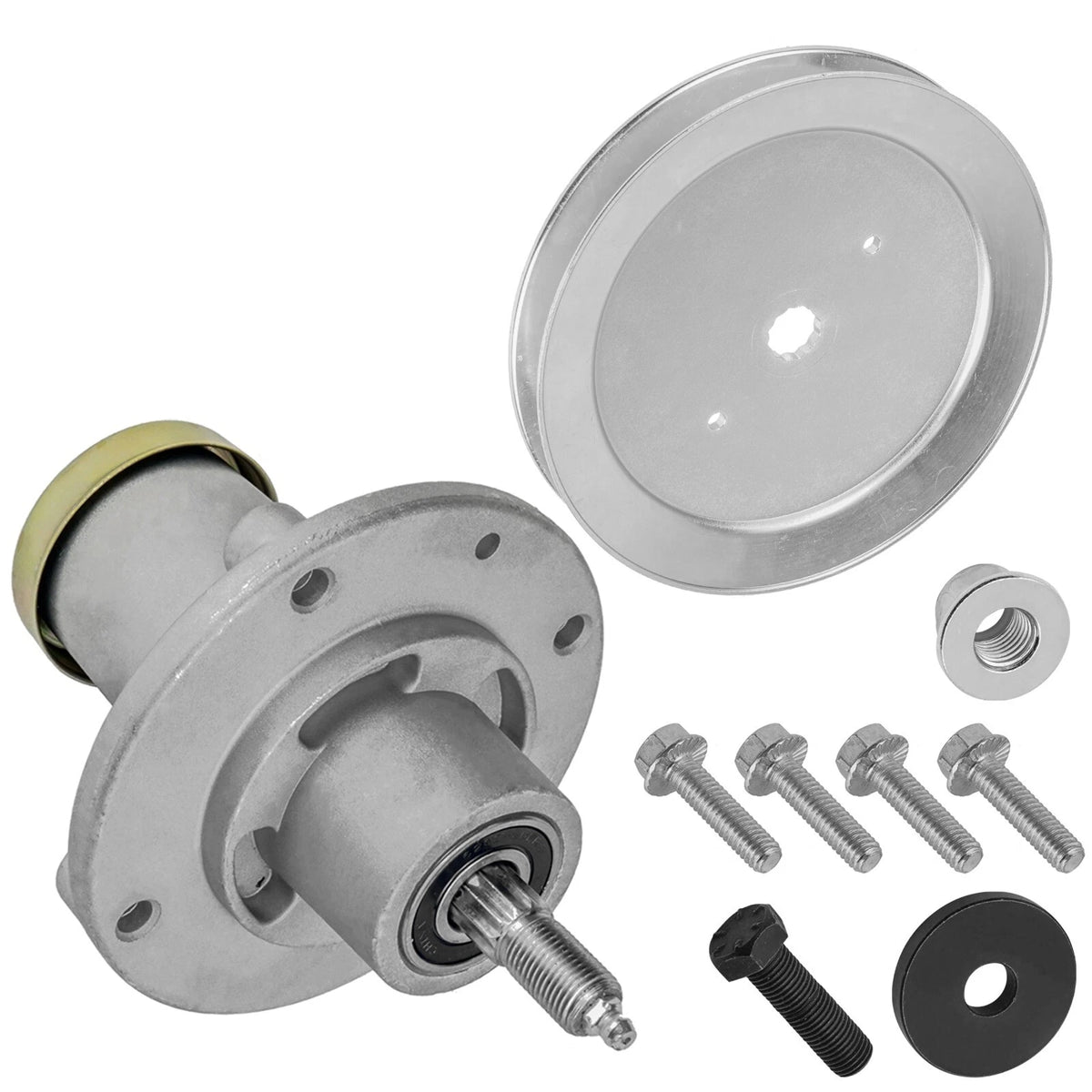 Spindle w/Pulley for Husqvarna EZ5224 EZ6124 MZT61 MZ61 MZ6125 MZ6128 (SD156A2027)