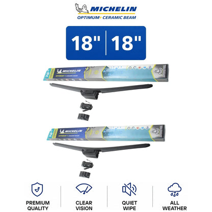 Set of 2 Michelin Optimum+ 18" Ceramic Beam Wiper Blades for K1500 Suburban
