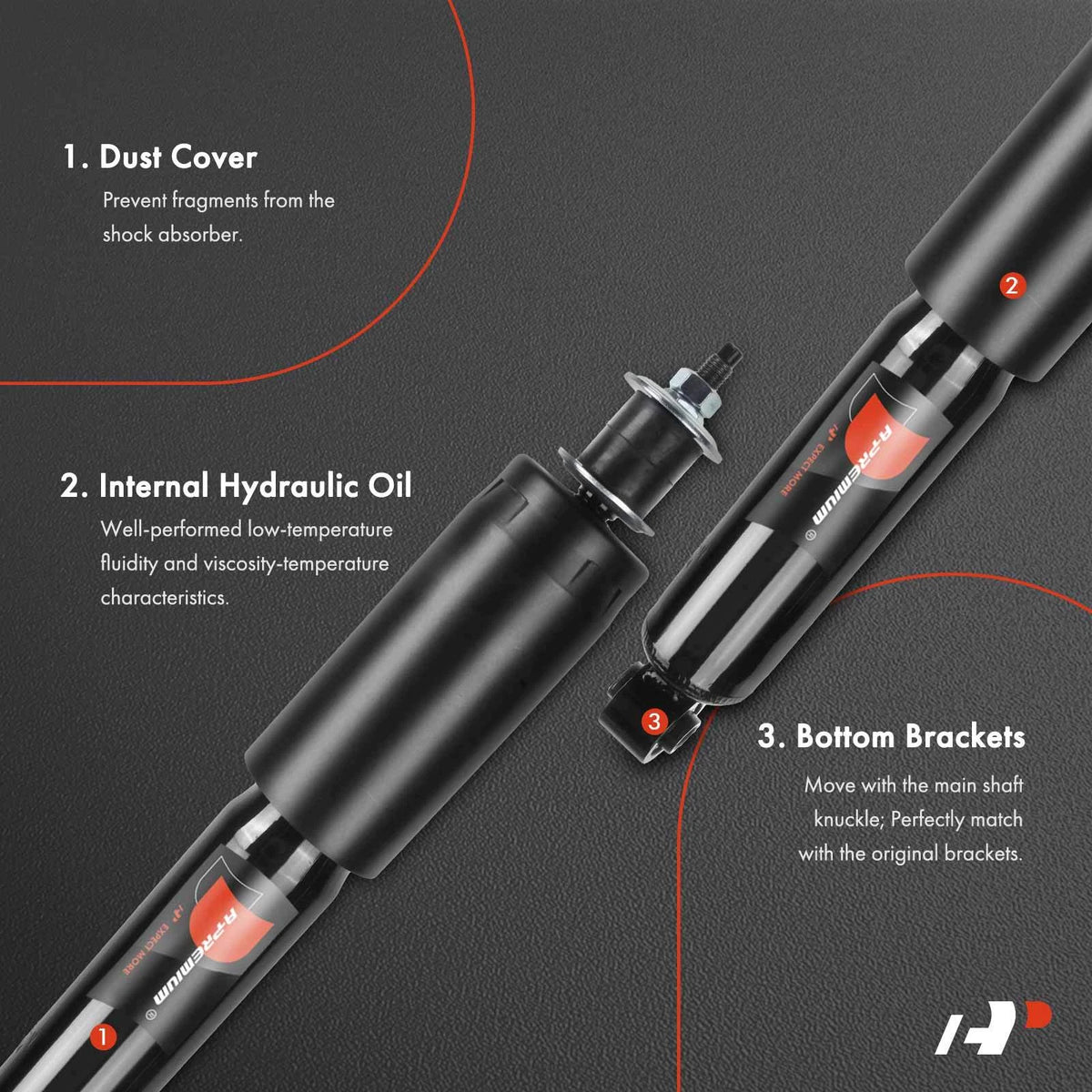 Front Shock Absorbers for Mitsubishi Montero Sport (2000–2004) 37225, 32388, G64027