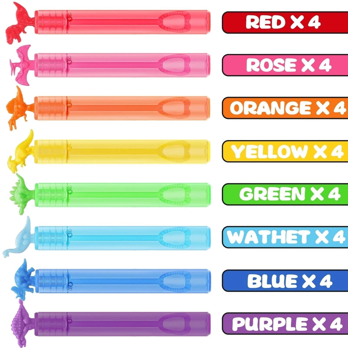 32 Pack Mini Bubble Wands for Kids Party Favors (4.2 inches)