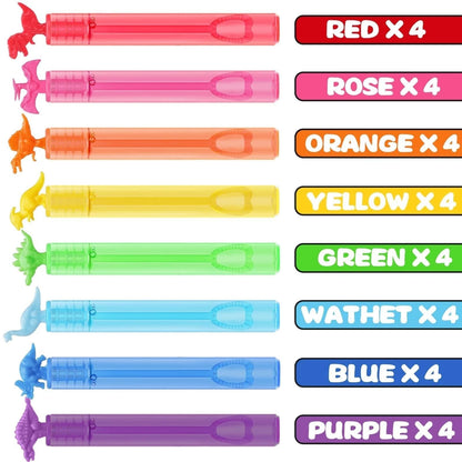 32 Pack Mini Bubble Wands for Kids Party Favors (4.2 inches)