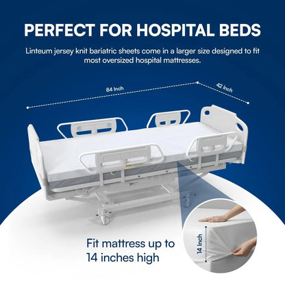 2X Bariatric Jersey Knit Fitted Sheets for 42"x84"x14" (No Part Numbers)