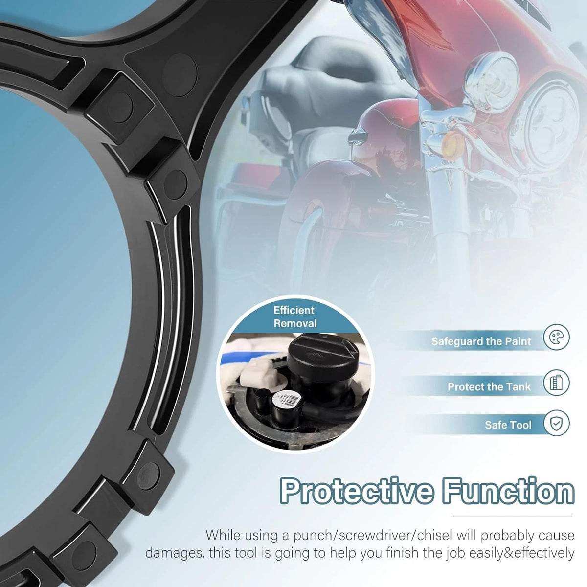 Fuel Pump Gas Tank Retainer Lock Ring Wrench for Harley-Davidson FL Series (For01006)