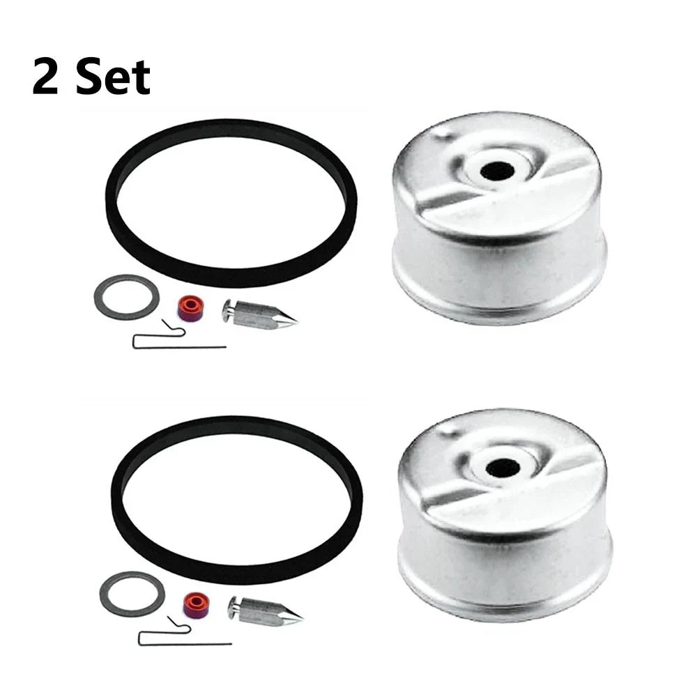 Set of 2 Carburetor Float Bowl Needle & Seat Gasket Kit for Tecumseh (N/A)