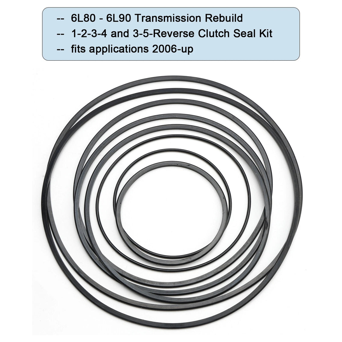 Clutch Seals Pack O-Rings for 6L80 6L90 Transmission (71002949, 45001C)