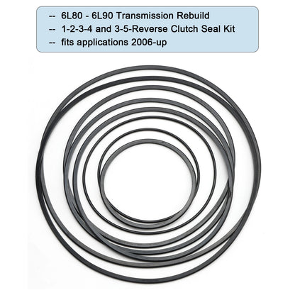 Clutch Seals Pack O-Rings for 6L80 6L90 Transmission (71002949, 45001C)