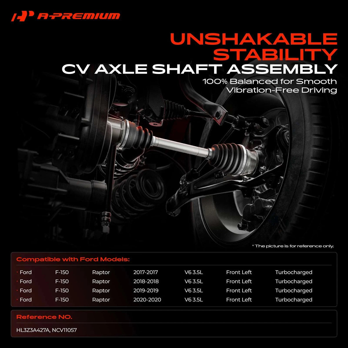 Front Driver Side CV Axle Assembly for Ford F-150 (2017–2020) HL3Z3A427A, NCV11057