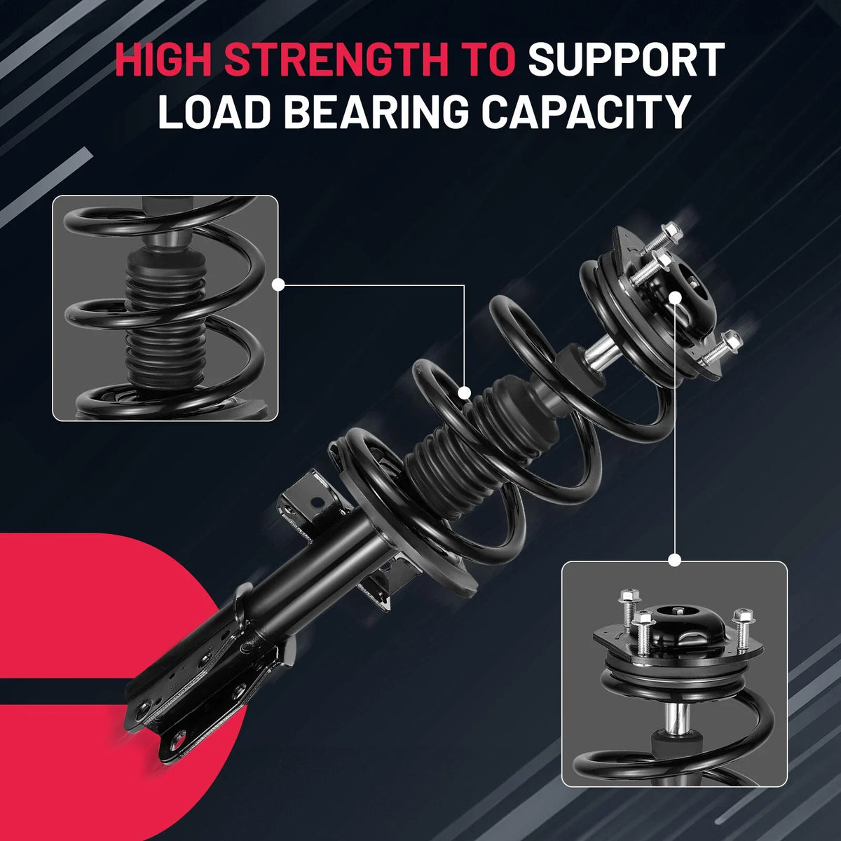 Front Struts + Rear Shock Absorbers for Buick Enclave (2007–2012)
