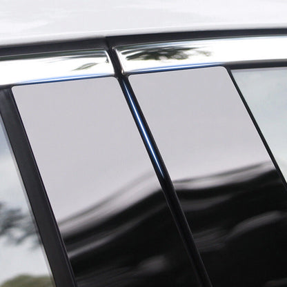 Set of 6 Glossy Black Pillar Posts Trim for Peugeot 308 I (T7) (2008–2013)