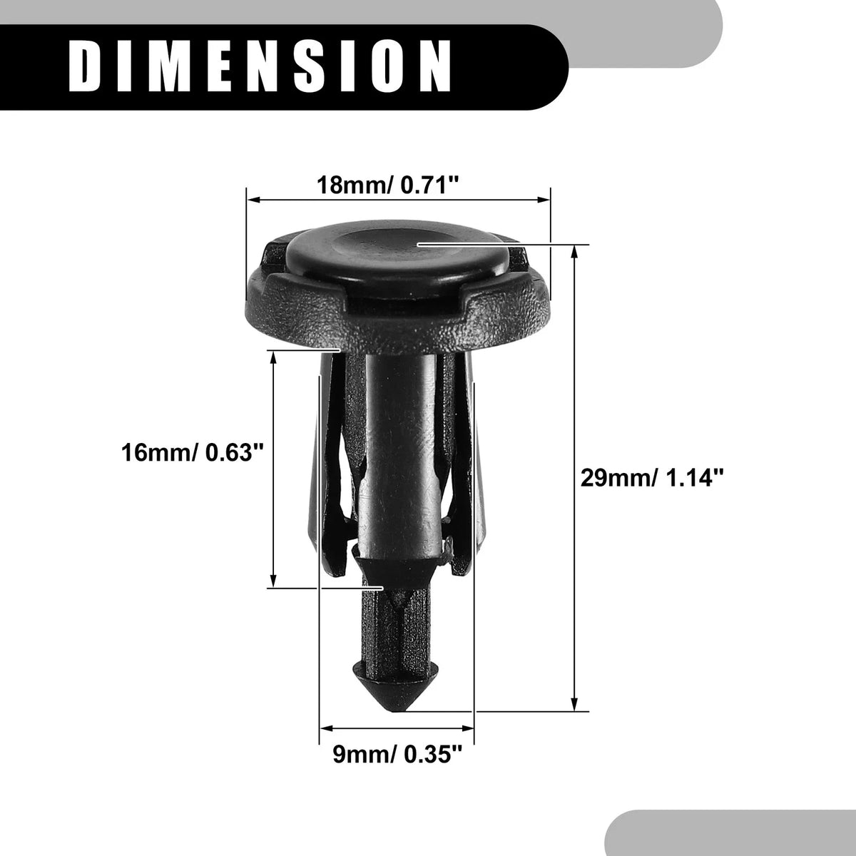 50 Pcs Push Type Retainer Clips No. 909140007 for Subaru Ascent (2019–2022)