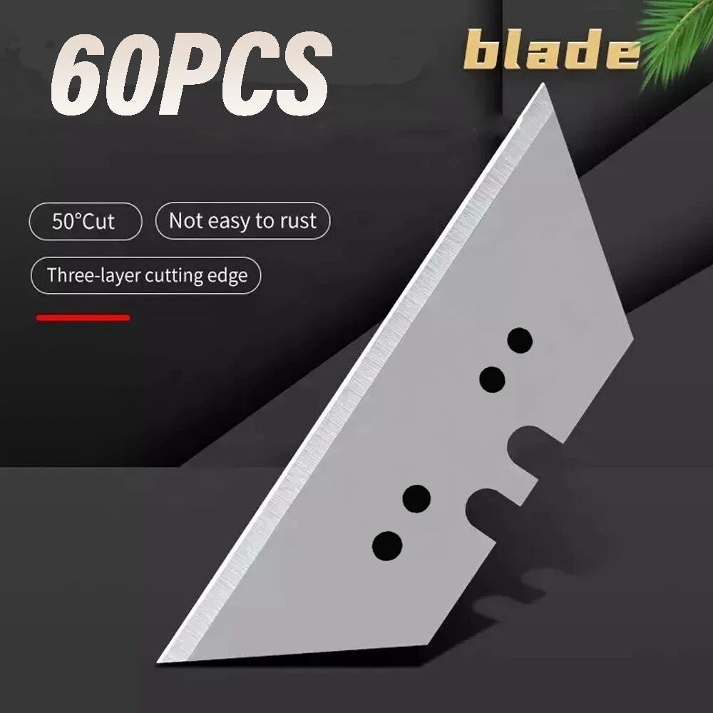 60pcs Utility Knife Blades Replacement for Box Cutter Tool