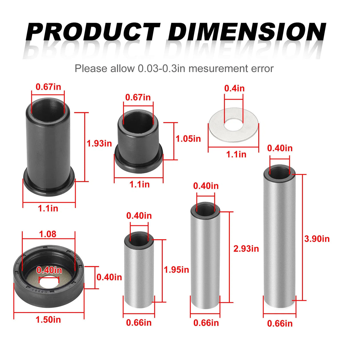 Rear A-Arm Bearing Bushing Rebuild Kit for Suzuki King Quad 450 700 (2007–2021)