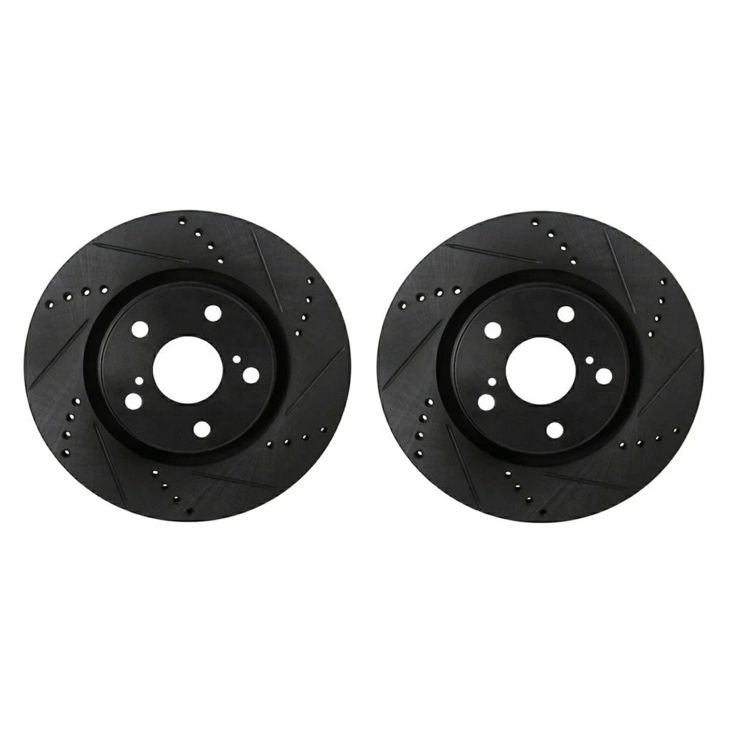 Rotor Set for Subaru WRX STI (2013–2017) ALX-PAU-DF-8004-13040-CLA1, Drilled & Slotted